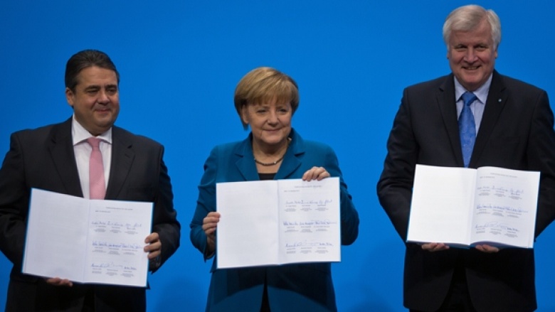 Unterzeichnung des Koalitionsvertrages Foto: Unterzeichnung des Koalitionsvertrages