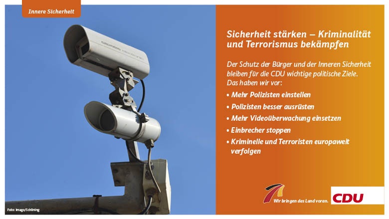 Sicherheit stärken – Kriminalität und Terrorismus bekämpfen
