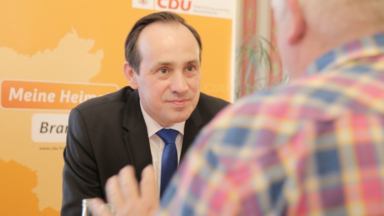Ingo Senftleben, Landesvorsitzender der CDU Brandenburg, während einer Regionalkonferenz Ingo Senftleben, Landesvorsitzender der CDU Brandenburg