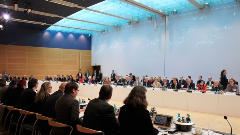 Zweite Runde der Koaltionsgespräche von CDU, CSU und SPD 