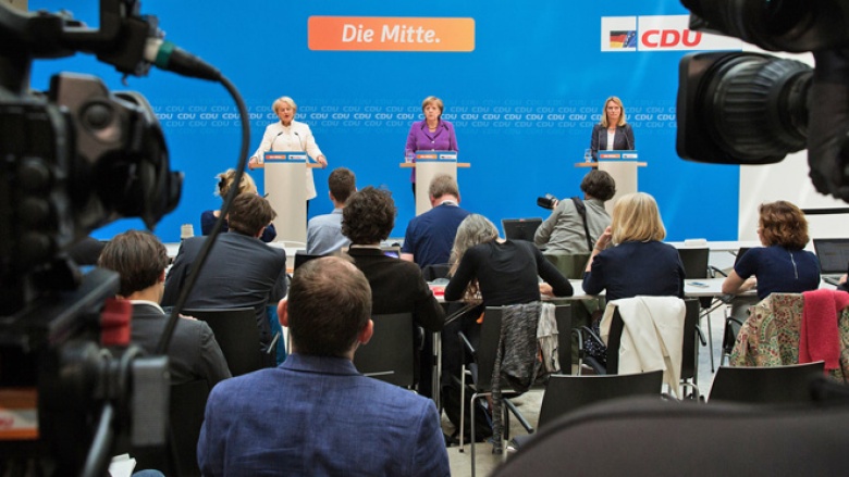 Angela Merkel und Elisabeth Motschmann im Konrad-Adenauer-Haus Angela Merkel und Elisabeth Motschmann im Konrad-Adenauer-Haus