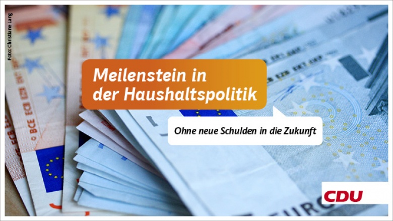 Meilenstein in der Haushaltspolitik Meilenstein in der Haushaltspolitik