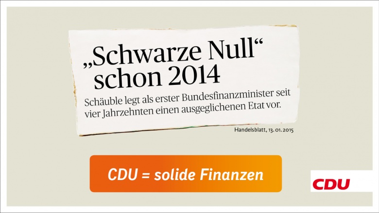 Schwarze Null schon 2014 Schwarze Null schon 2014
