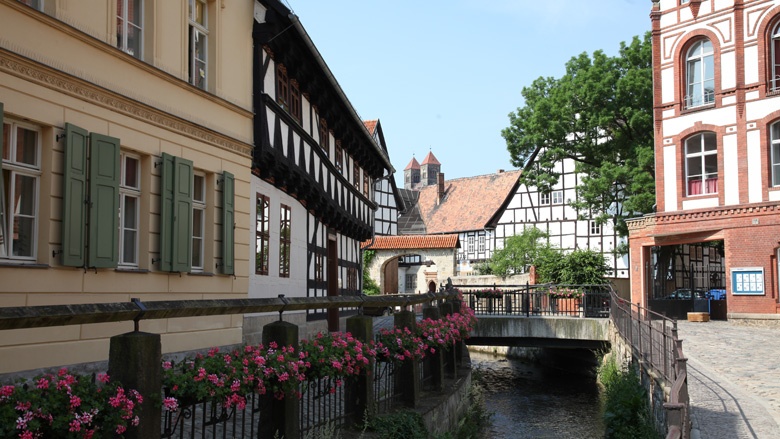 Das Bild zeigt historisches Quedlinburg.