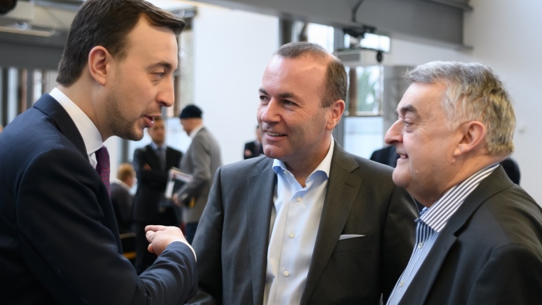 CDU-Generalsekretär Paul Ziemiak, Manfred Weber MdEP und NRW-Innenminister Herbert Reul