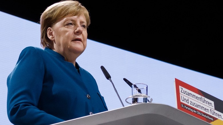 CDU-Parteivorsitzende, Bundeskanzlerin Dr. Angela Merkel während des 31. Parteitags der CDU Deutschlands in Hamburg CDU-Parteivorsitzende, Bundeskanzlerin Dr. Angela Merkel während des 31. Parteitags der CDU Deutschlands in Hamburg