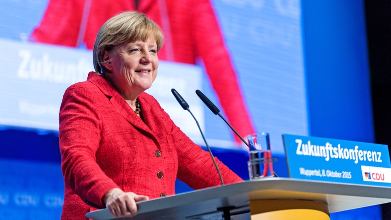 Angela Merkel bei der ersten Zukunftskonferenz Angela Merkel bei der ersten Zukunftskonferenz