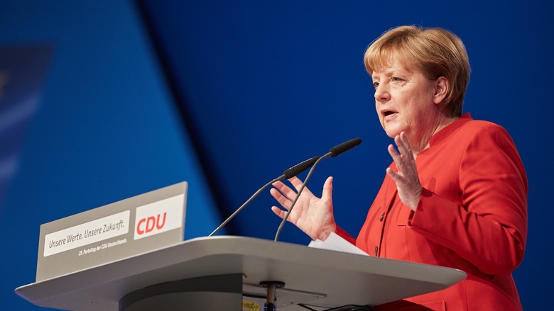 Angela Merkel auf dem Essener Parteitag der CDU Angela Merkel auf dem Essener Parteitag der CDU