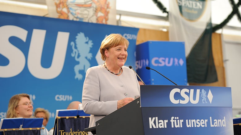 Angela Merkel in Trudering Angela Merkel in Trudering