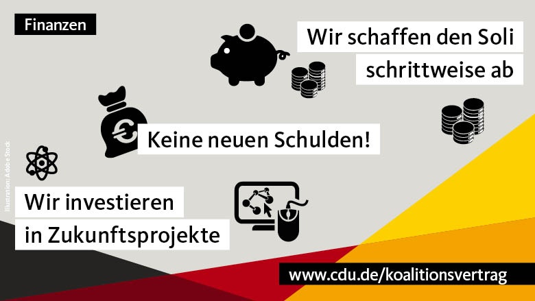 In die Zukunft investieren, Steuern und Sozialabgaben senken