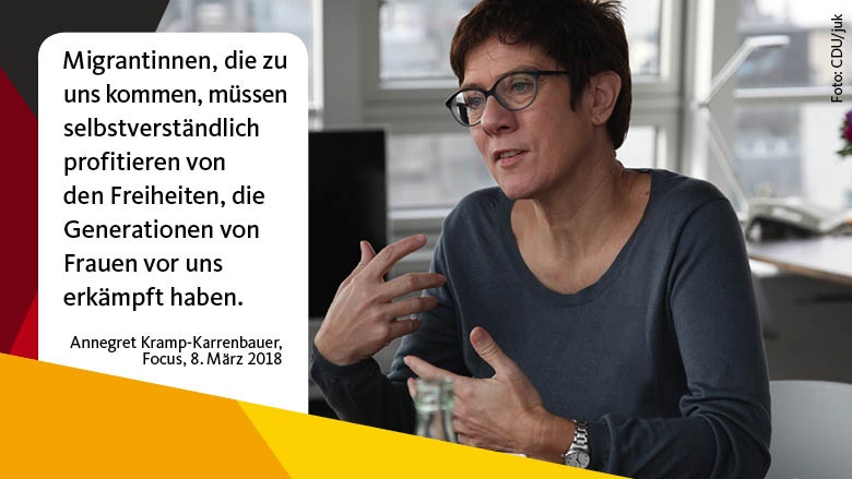 Kramp-Karrenbauer: Frauen wollen sich in der CDU wiederfinden Kramp-Karrenbauer: Frauen wollen sich in der CDU wiederfinden