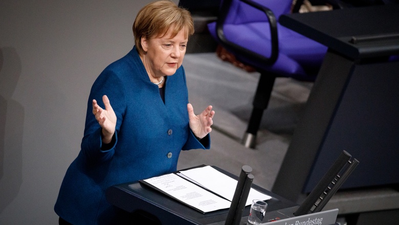Angela Merkel im Deutschen Bundestag