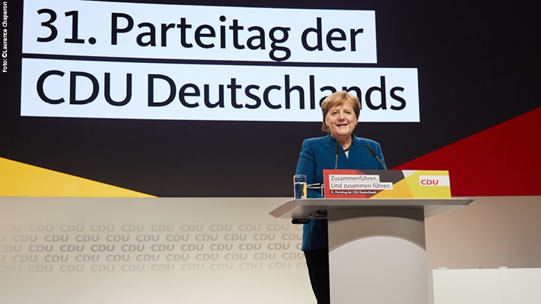 CDU-Parteivorsitzende, Bundeskanzlerin Dr. Angela Merkel während des 31. Parteitags der CDU Deutschlands in Hamburg CDU-Parteivorsitzende, Bundeskanzlerin Dr. Angela Merkel während des 31. Parteitags der CDU Deutschlands in Hamburg
