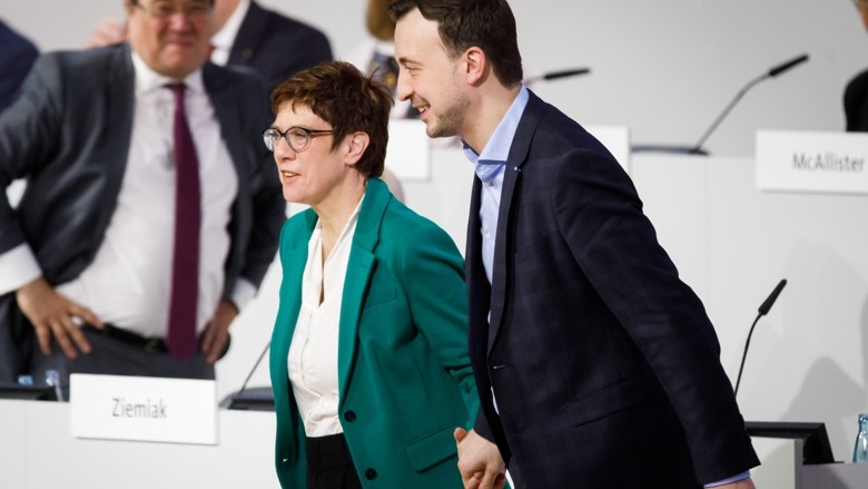Die CDU-Vorsitzende Annegret Kramp-Karrenbauer und ihr neuer CDU-General Paul Ziemiak Die CDU-Vorsitzende Annegret Kramp-Karrenbauer und ihr neuer CDU-General Paul Ziemiak