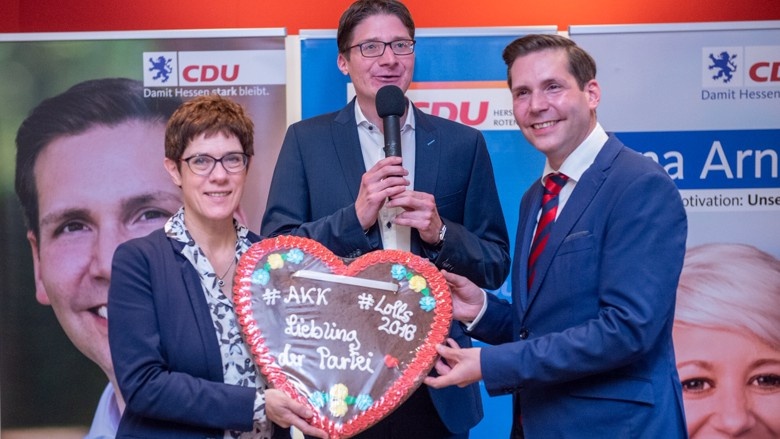 CDU-Generalsekretärin Annegret Kramp-Karrenbauer auf Wahlkampftour in Hessen CDU-Generalsekretärin Annegret Kramp-Karrenbauer auf Wahlkampftour in Hessen