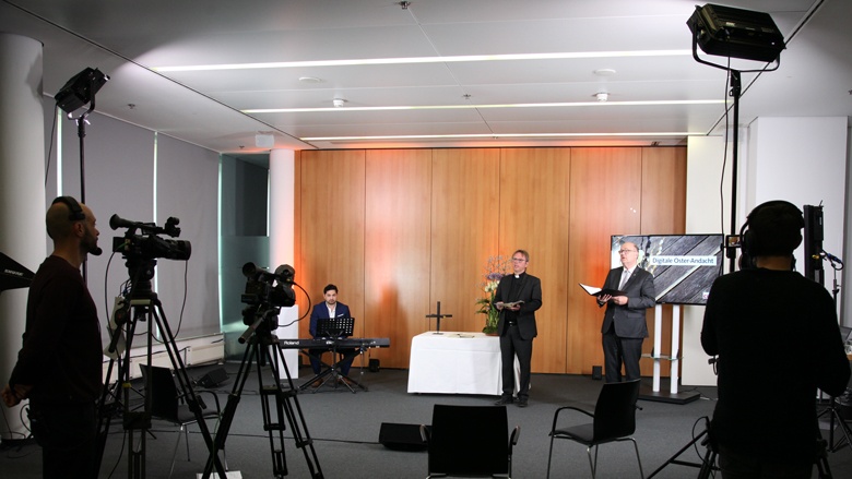 Osterandacht per Video: Prälat Karl Jüsten und Prälat Matrtin Dutzmann bei der CDU Deutschlands Osterandacht per Video: Prälat Karl Jüsten und Prälat Matrtin Dutzmann bei der CDU Deutschlands