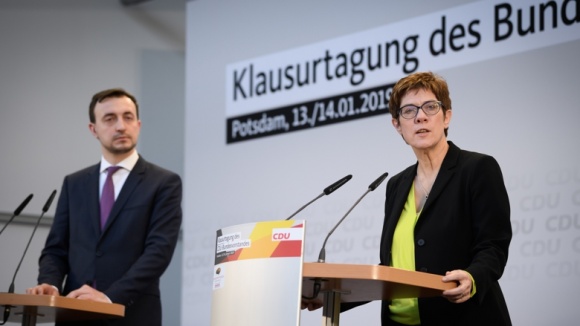 CDU-Vorsitzende Annegret Kramp-Karrenbauer, CDU-Generalsekretär Paul Ziemiak